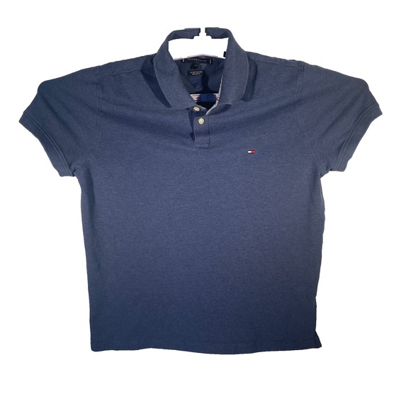 Tommy Hilfiger Other - Tommy Hilfiger Mens‎ Custom Fit Polo Large Navy Blue 100% Cotton